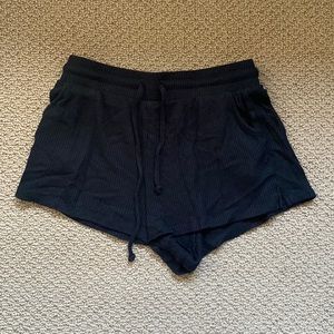 Black leisure shorts